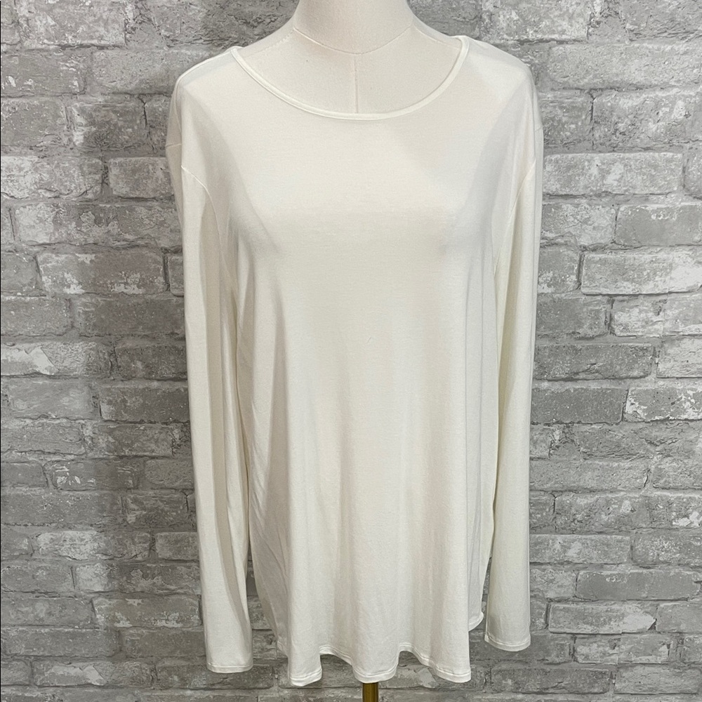 Chico's Classic Cream Long Sleeve Top